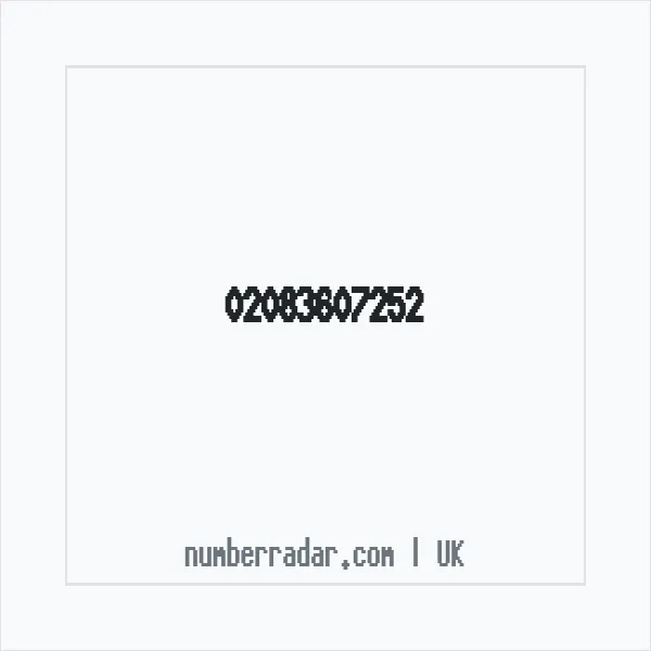 Reverse number check for +44 20 8360 7252 — who called me?