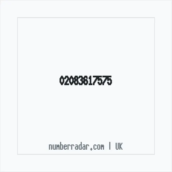 Reverse number check for +44 20 8361 7575 — who called me?