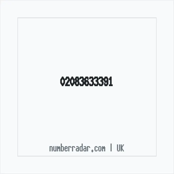 Reverse number check for +44 20 8363 3391 — who called me?