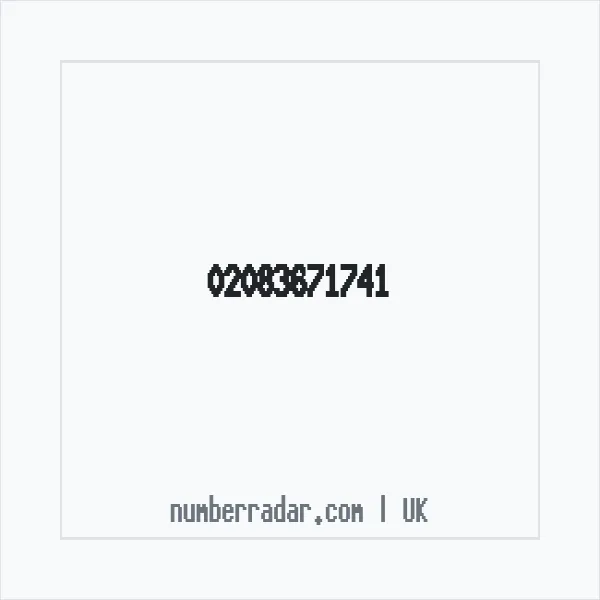 Reverse number check for +44 20 8367 1741 — who called me?