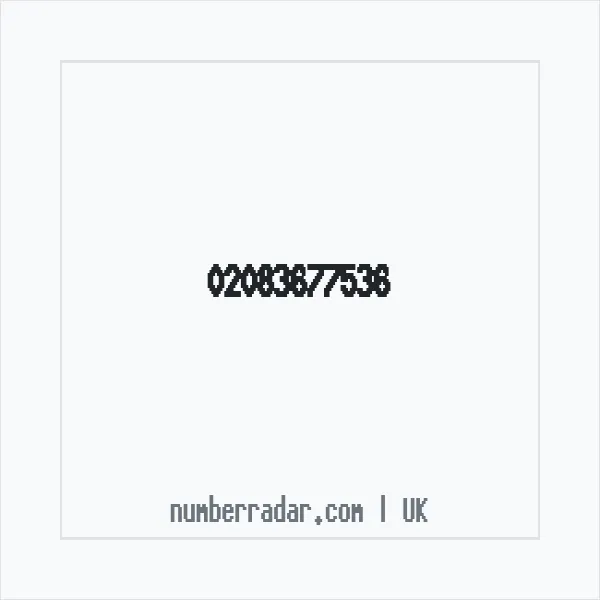 Reverse number check for +44 20 8367 7536 — who called me?