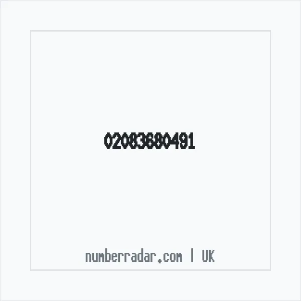 Reverse number check for +44 20 8368 0491 — who called me?