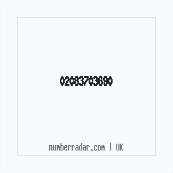 Reverse number check for +44 20 8370 3690 — who called me?