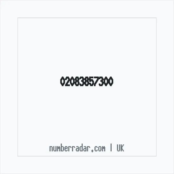 Reverse number check for +44 20 8385 7300 — who called me?