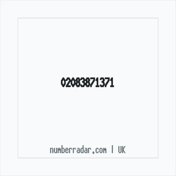 Reverse number check for +44 20 8387 1371 — who called me?