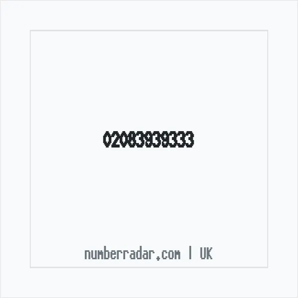 Reverse number check for +44 20 8393 9333 — who called me?
