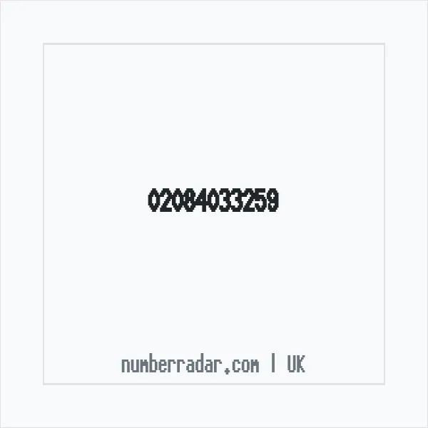 Reverse number check for +44 20 8403 3259 — who called me?
