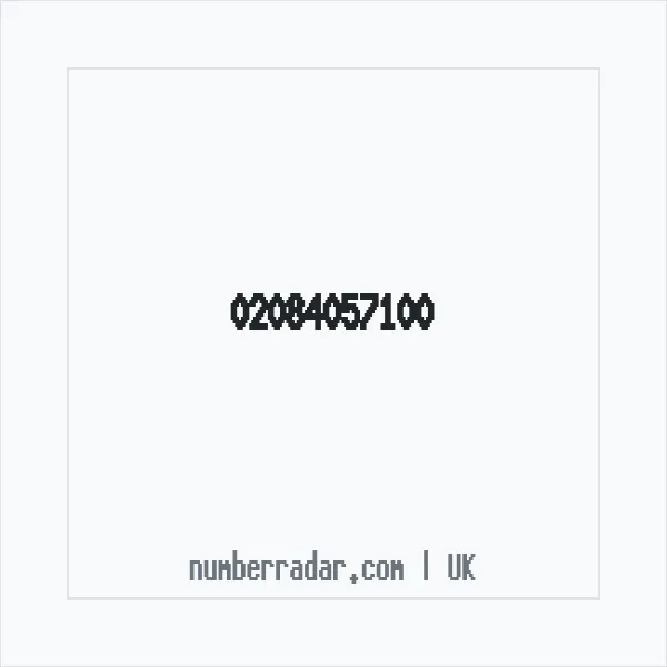 Reverse number check for +44 20 8405 7100 — who called me?