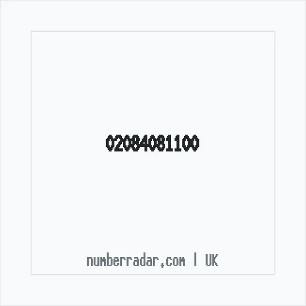 Reverse number check for +44 20 8408 1100 — who called me?
