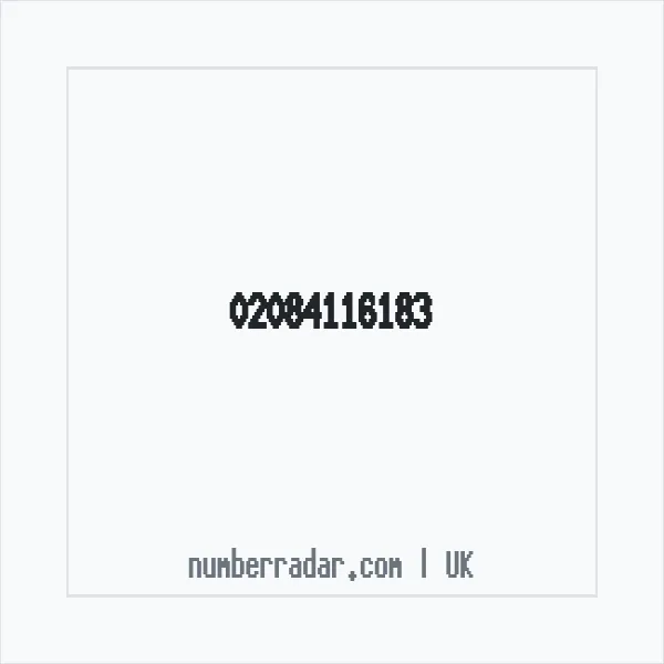 Reverse number check for +44 20 8411 6183 — who called me?