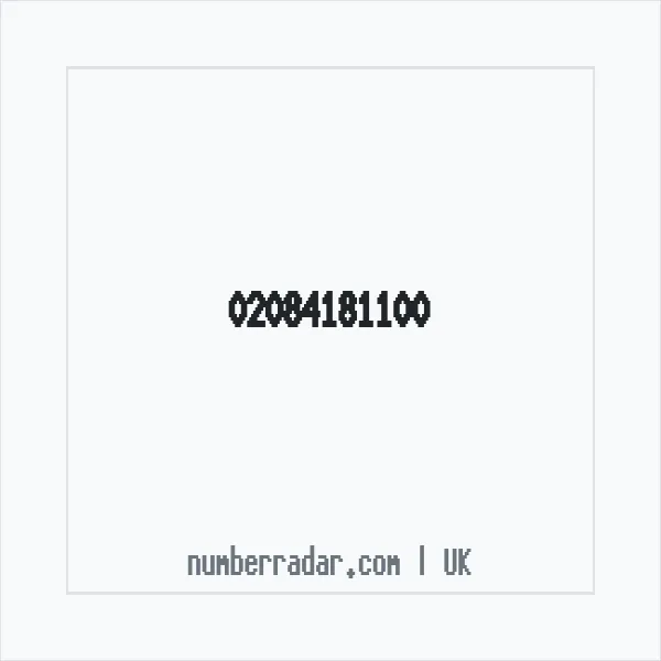 Reverse number check for +44 20 8418 1100 — who called me?