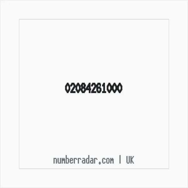 Reverse number check for +44 20 8426 1000 — who called me?