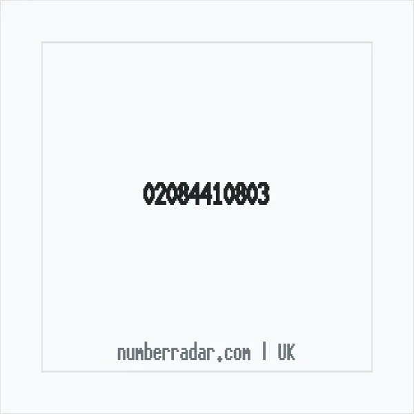 Reverse number check for +44 20 8441 0803 — who called me?