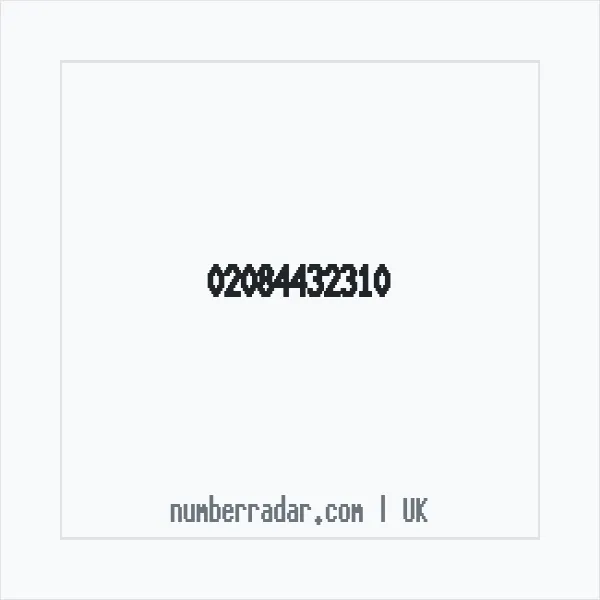 Reverse number check for +44 20 8443 2310 — who called me?