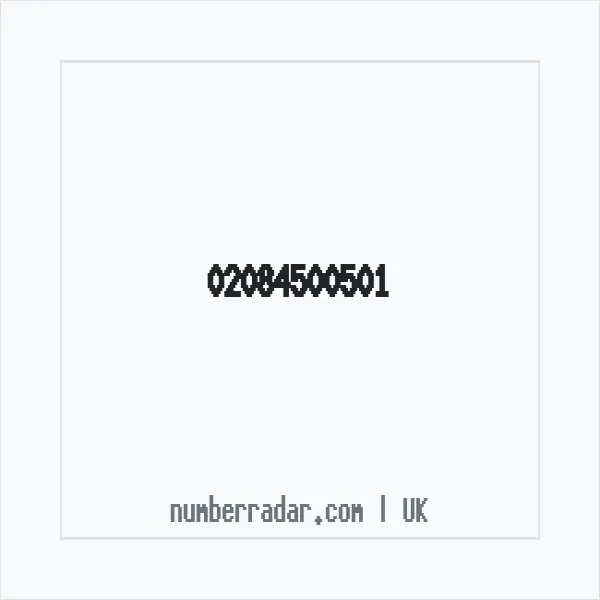 Reverse number check for +44 20 8450 0501 — who called me?