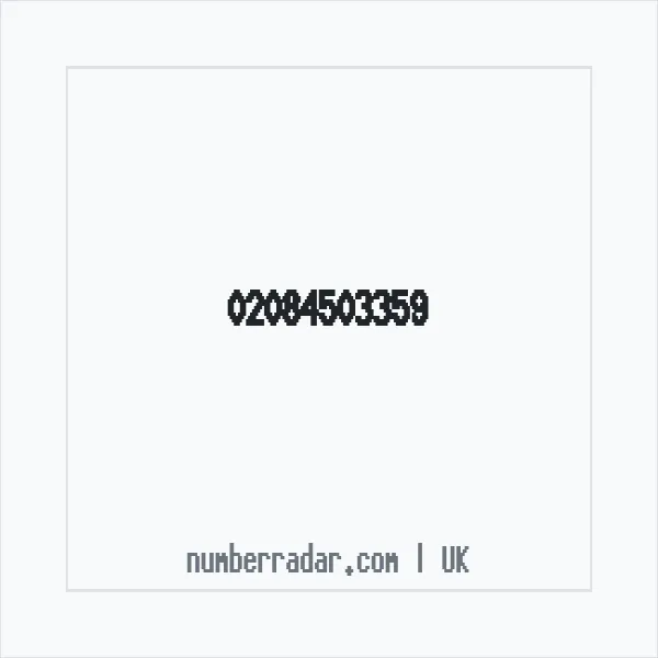 Reverse number check for +44 20 8450 3359 — who called me?