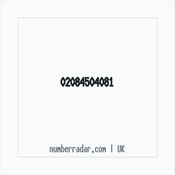 Reverse number check for +44 20 8450 4081 — who called me?