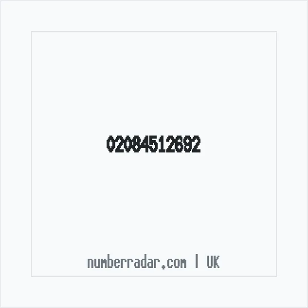 Reverse number check for +44 20 8451 2692 — who called me?