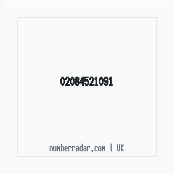 Reverse number check for +44 20 8452 1091 — who called me?