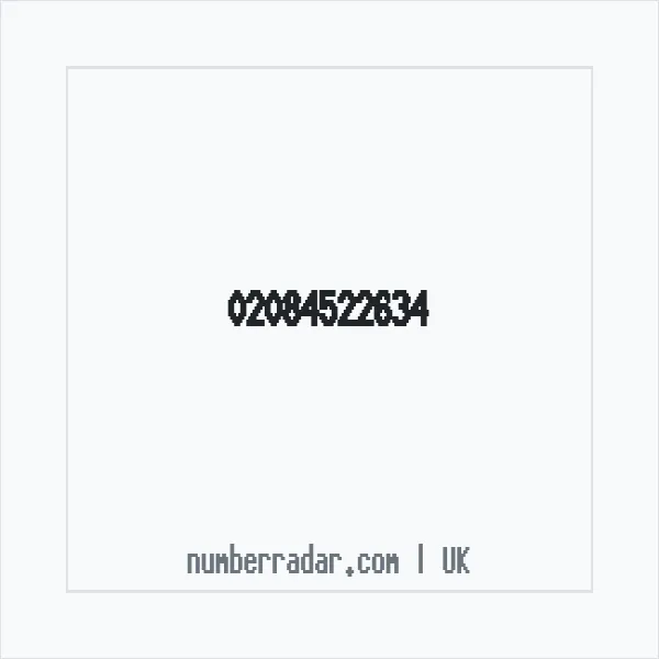 Reverse number check for +44 20 8452 2634 — who called me?