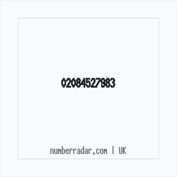 Reverse number check for +44 20 8452 7983 — who called me?