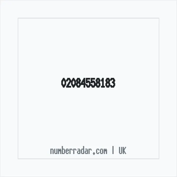 Reverse number check for +44 20 8455 8183 — who called me?