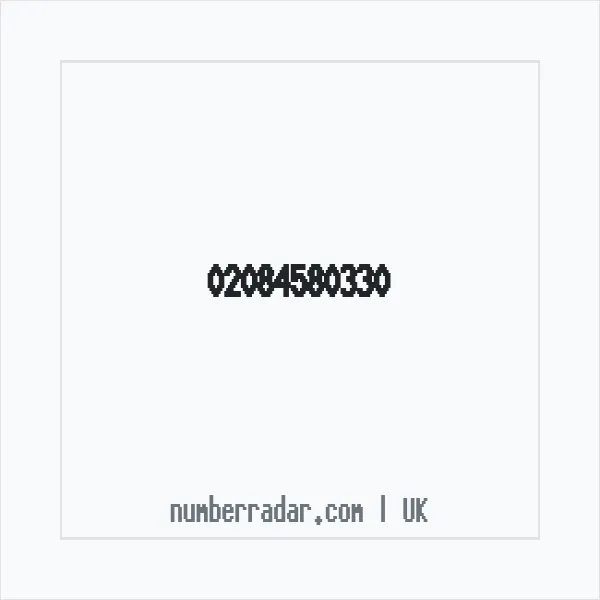 Reverse number check for +44 20 8458 0330 — who called me?