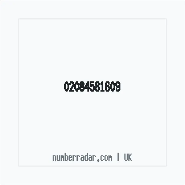 Reverse number check for +44 20 8458 1609 — who called me?