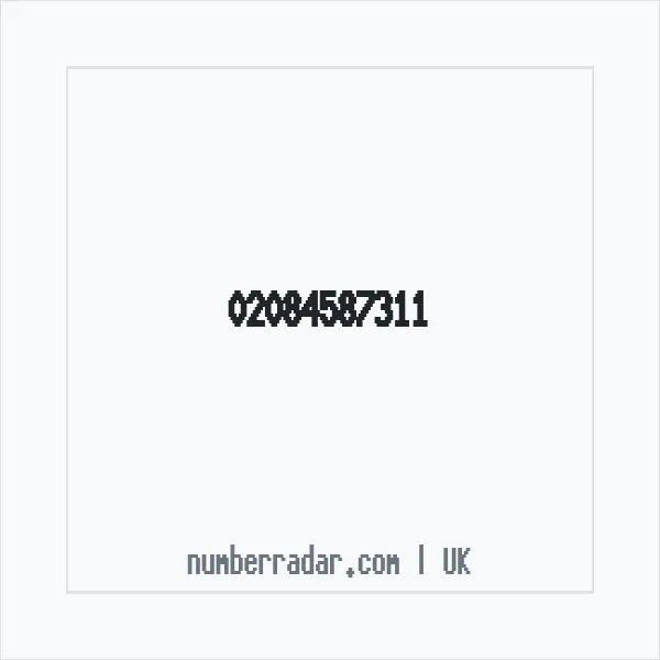 Reverse number check for +44 20 8458 7311 — who called me?