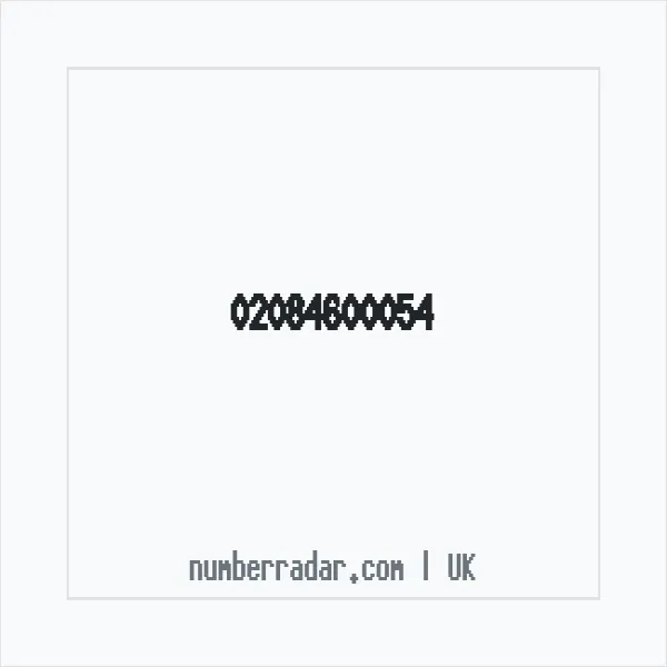 Reverse number check for +44 20 8460 0054 — who called me?