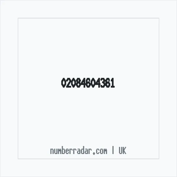 Reverse number check for +44 20 8460 4361 — who called me?