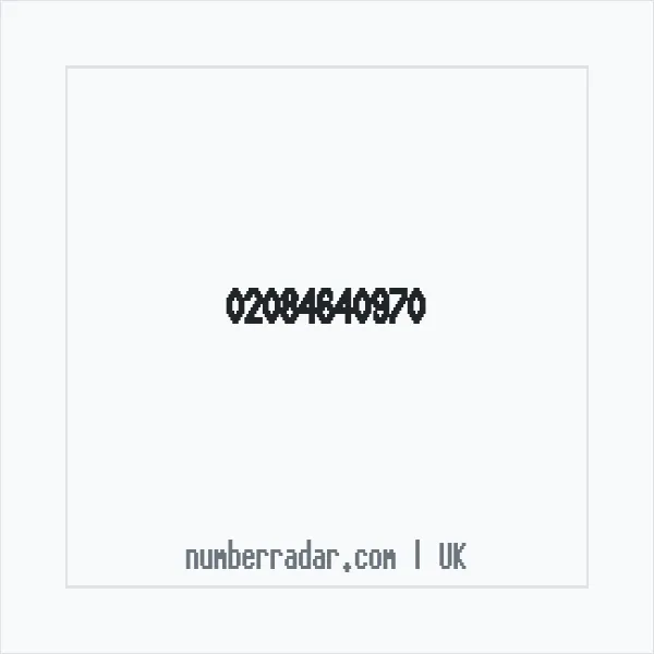 Reverse number check for +44 20 8464 0970 — who called me?