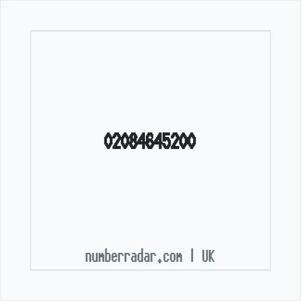 Reverse number check for +44 20 8464 5200 — who called me?