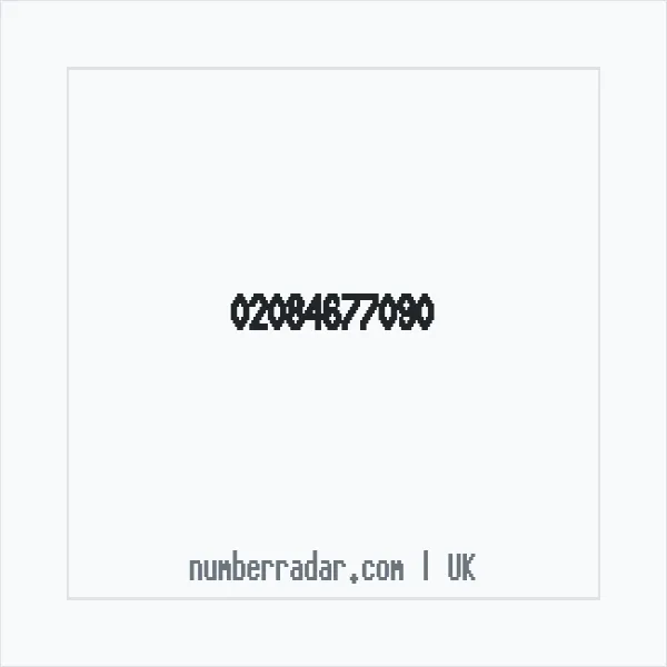 Reverse number check for +44 20 8467 7090 — who called me?