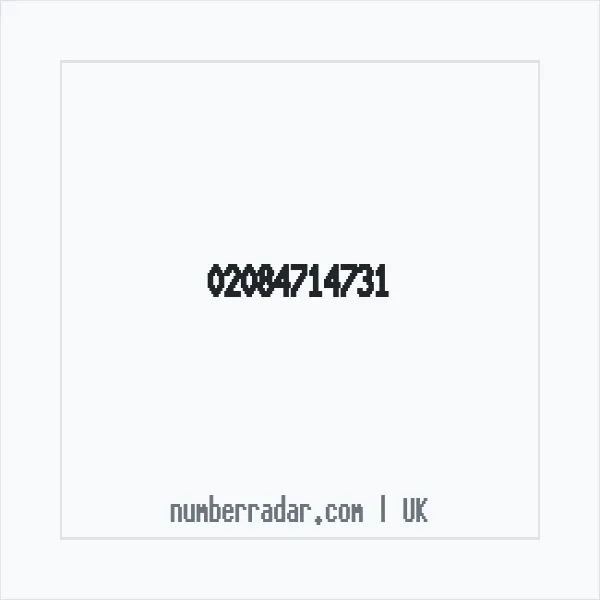 Reverse number check for +44 20 8471 4731 — who called me?