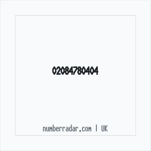 Reverse number check for +44 20 8478 0404 — who called me?