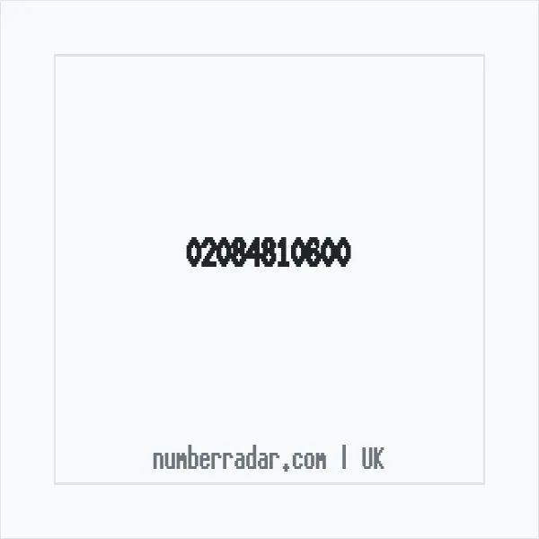 Reverse number check for +44 20 8481 0600 — who called me?