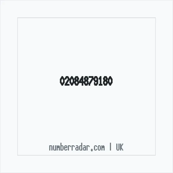 Reverse number check for +44 20 8487 9180 — who called me?