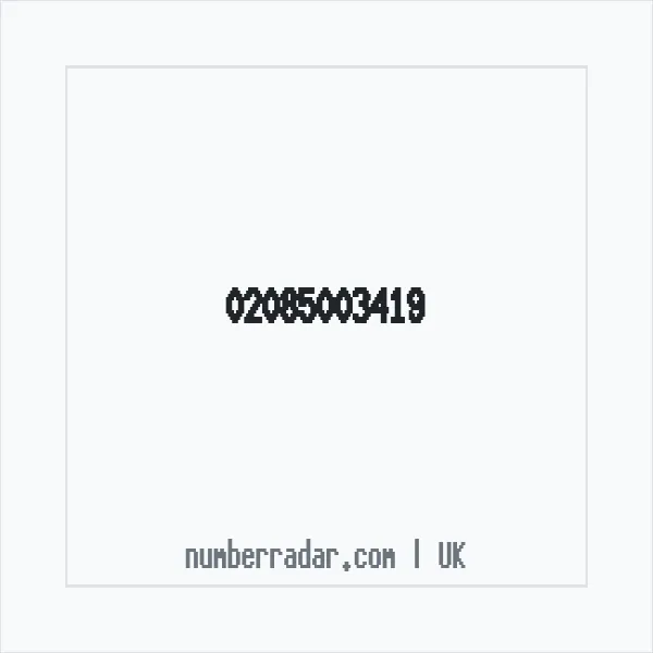 Reverse number check for +44 20 8500 3419 — who called me?