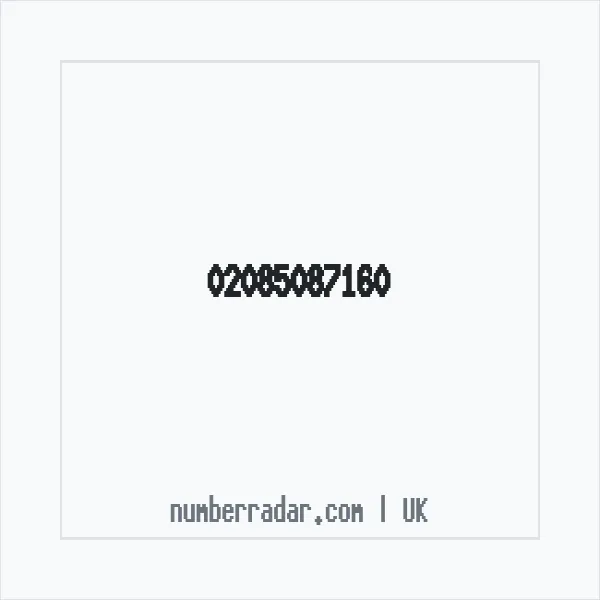 Reverse number check for +44 20 8508 7160 — who called me?