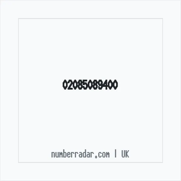 Reverse number check for +44 20 8508 9400 — who called me?