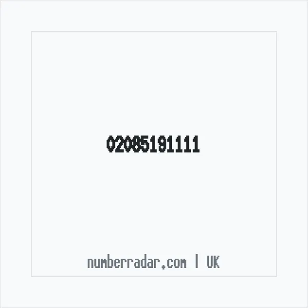Reverse number check for +44 20 8519 1111 — who called me?