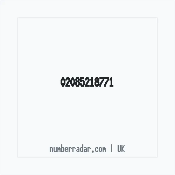 Reverse number check for +44 20 8521 8771 — who called me?