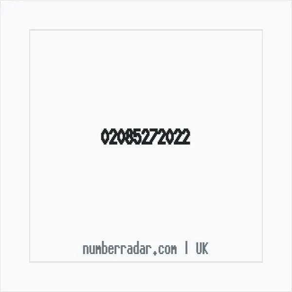 Reverse number check for +44 20 8527 2022 — who called me?