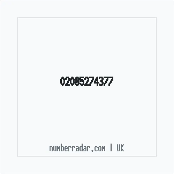 Reverse number check for +44 20 8527 4377 — who called me?