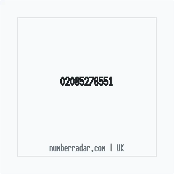 Reverse number check for +44 20 8527 6551 — who called me?