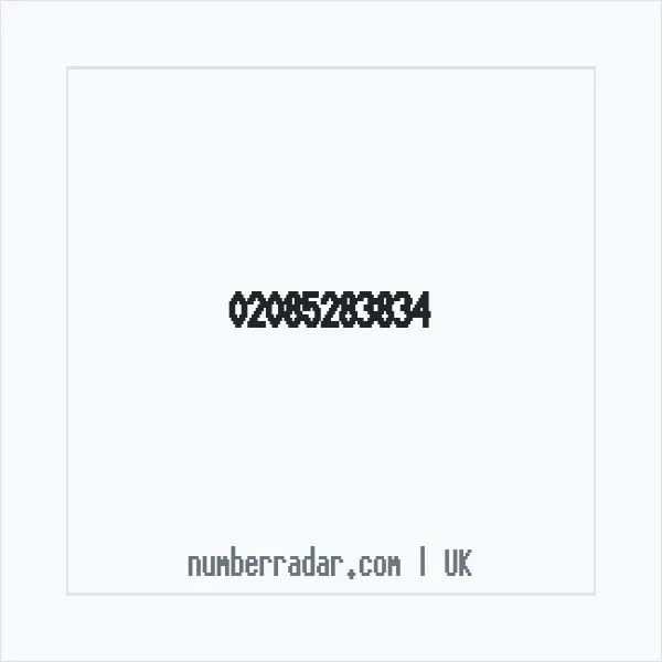 Reverse number check for +44 20 8528 3834 — who called me?