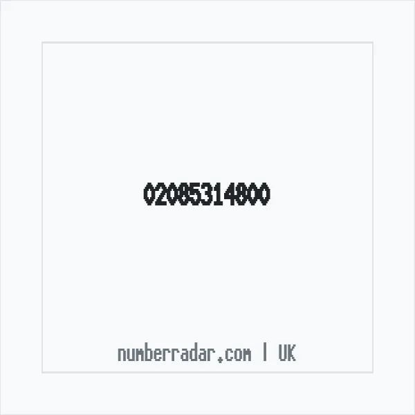 Reverse number check for +44 20 8531 4800 — who called me?