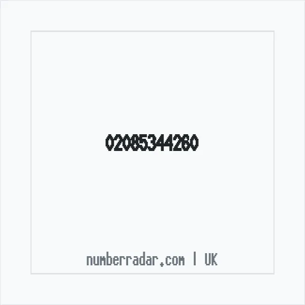Reverse number check for +44 20 8534 4260 — who called me?
