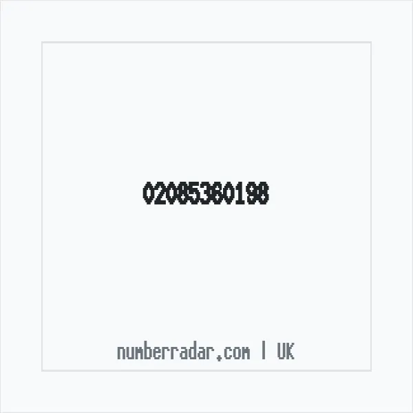 Reverse number check for +44 20 8536 0198 — who called me?